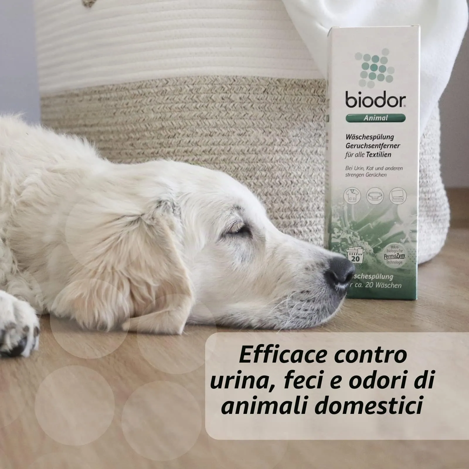 Biodor Animal, balsamo per bucato, 1 l, neutralizzatore di odori, detergente per Ambienti Animali, detergente Enzimatico, urina, feci e Altri odori severi, smacchiatore e Pulizia - immagine 3