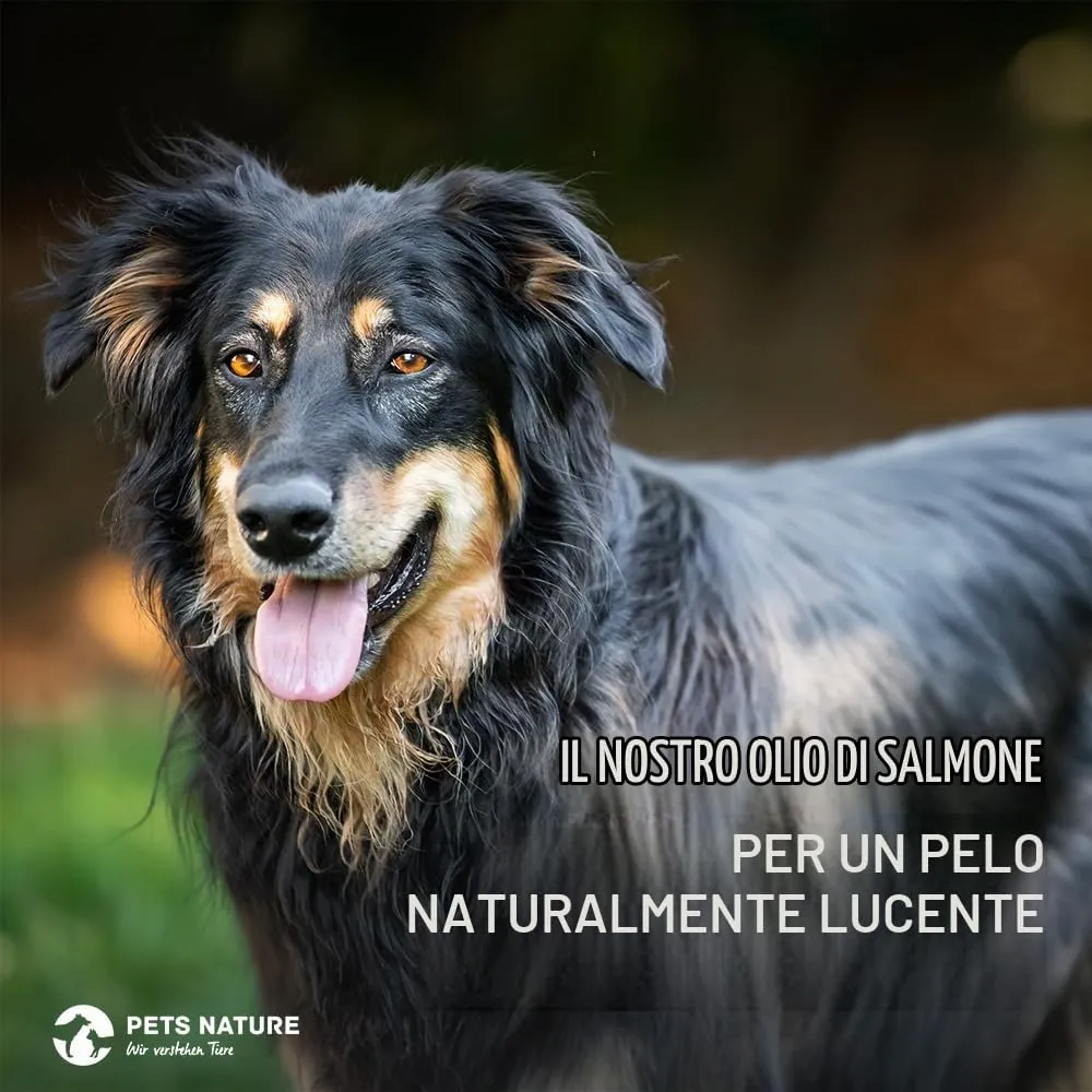 Pets Nature Olio di salmone per cani e gatti puro olio di pesce premium con Omega 3 e 6 per cane, gatto e cavallo, 500 ml - immagine 5