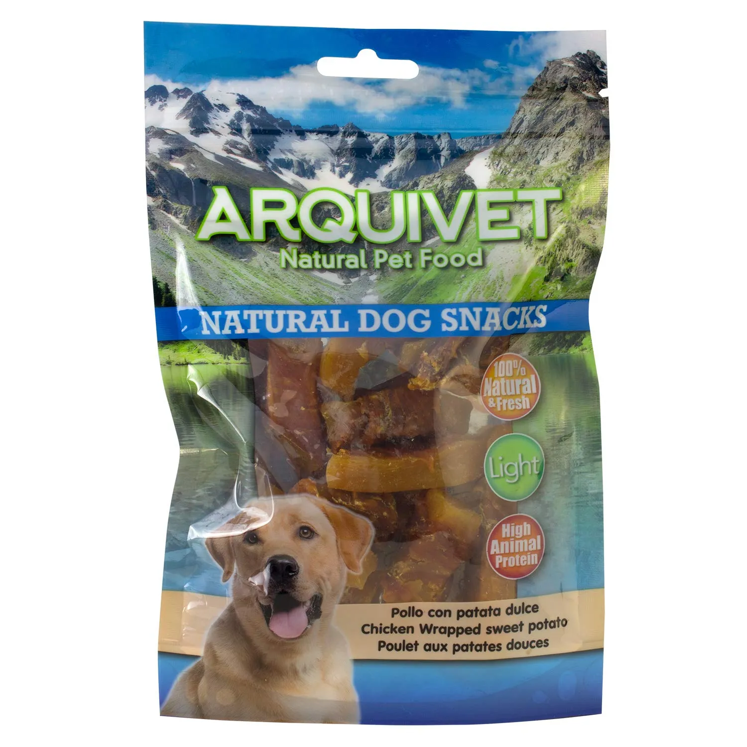 ARQUIVET Pollo con patate dolci - 100 gr - Snack 100% naturali per cani - prelibatezze per cani - Prodotto leggero - Molto ricco di sostanze nutritive - immagine 3