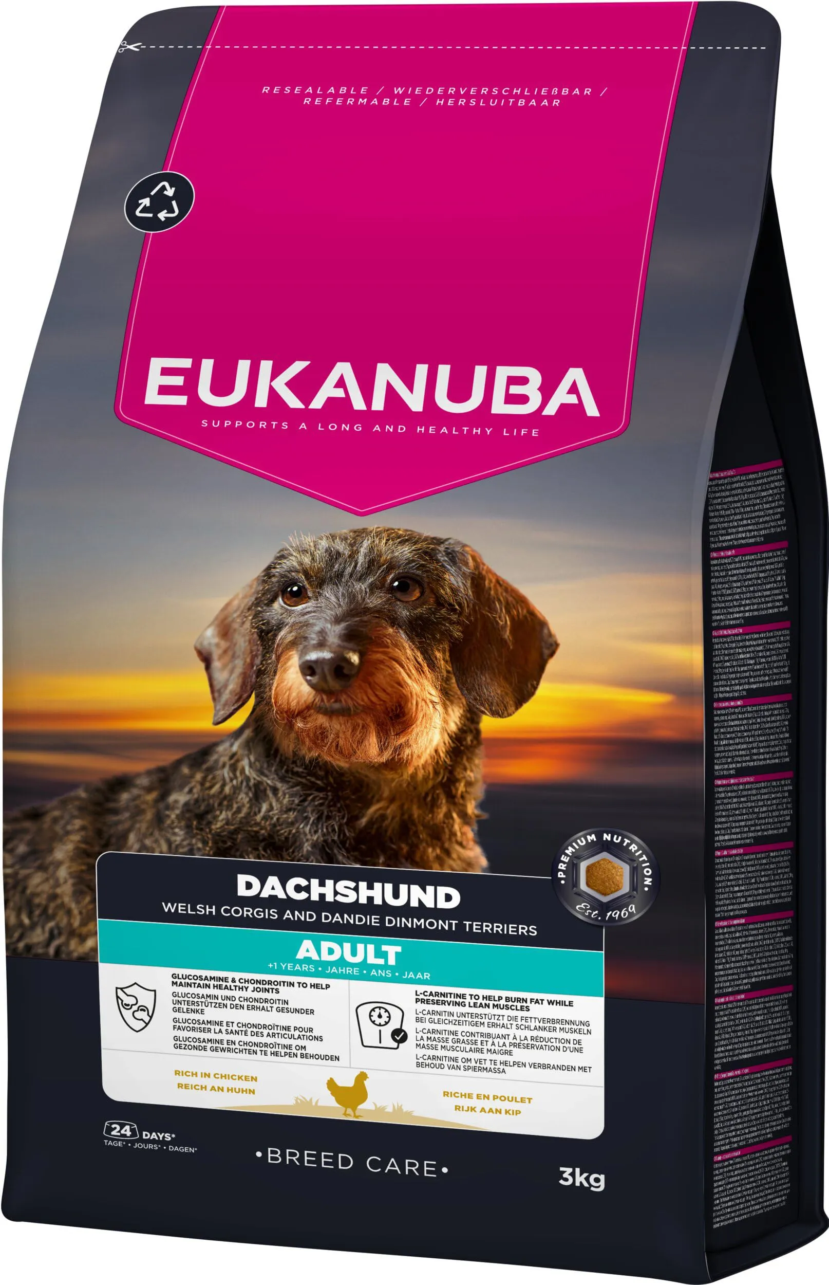 Eukanuba Cibo secco EUKANUBA Breed Care per bassotti adulti 3 kg - immagine 4