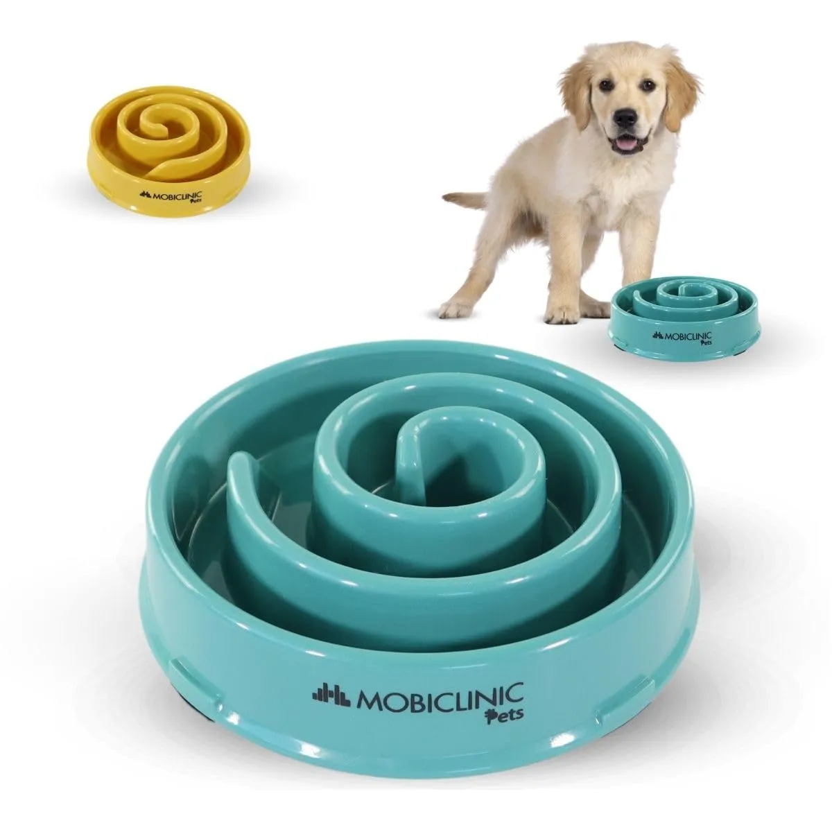 Mobiclinic®, Ciotola anti ingozzamento, per Cani, Antiscivolo, Forma a Spirale, 21 x 4,5 cm, Benessere Digestivo, 500 ml, Facile da Pulire, Resistente e Durevole, Gatti, Animali Domestici - immagine 1