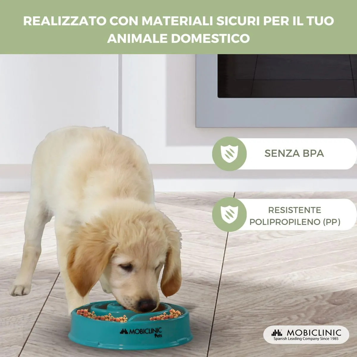 Mobiclinic®, Ciotola anti ingozzamento, per Cani, Antiscivolo, Forma a Spirale, 21 x 4,5 cm, Benessere Digestivo, 500 ml, Facile da Pulire, Resistente e Durevole, Gatti, Animali Domestici - immagine 7
