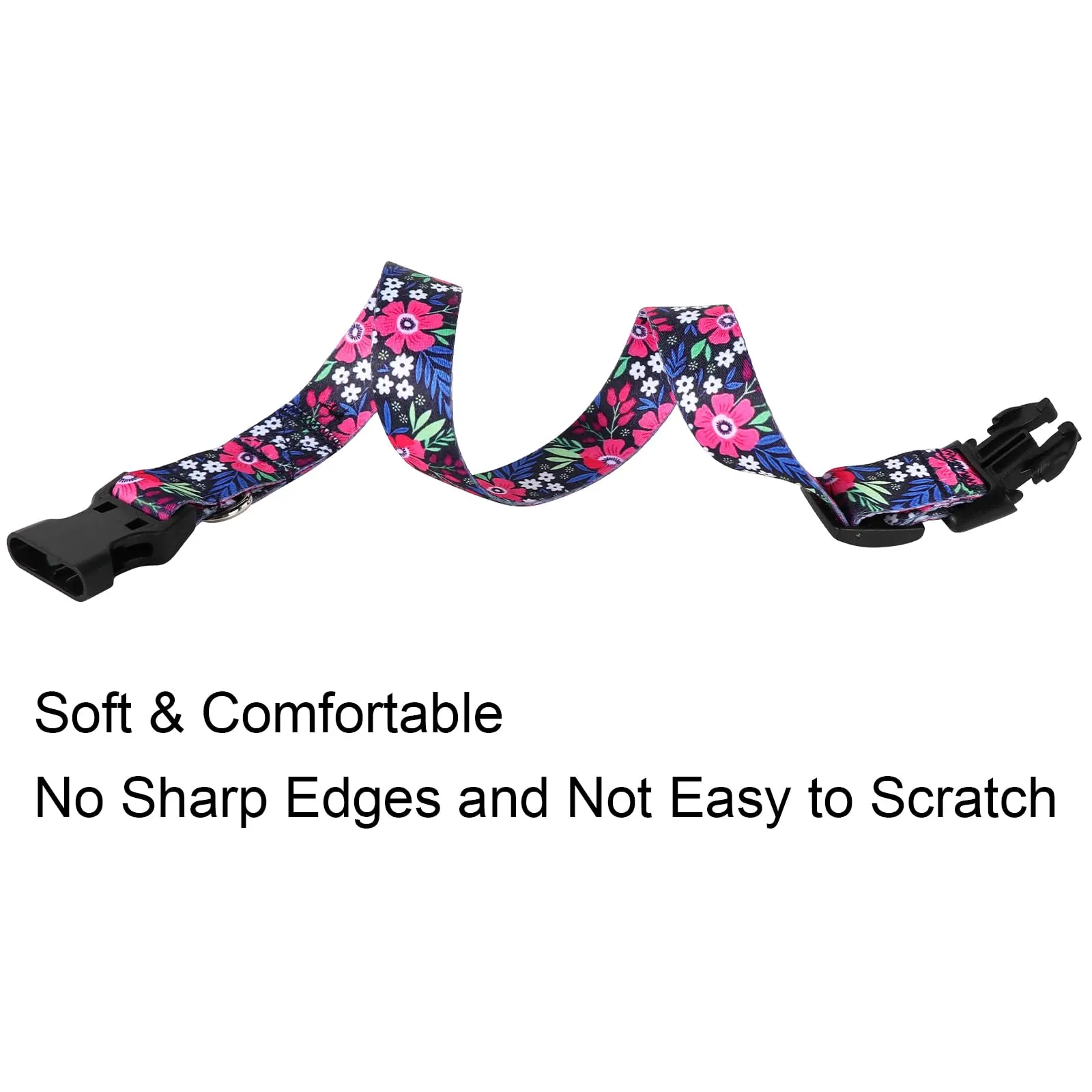 Collare per cani con fiore rosa di Unique Style Paws, imbracature, collari e guinzagli per cani, collare largo con farfalla, catena per cani, collare per cani, guinzaglio, regali per cani di taglia - immagine 3