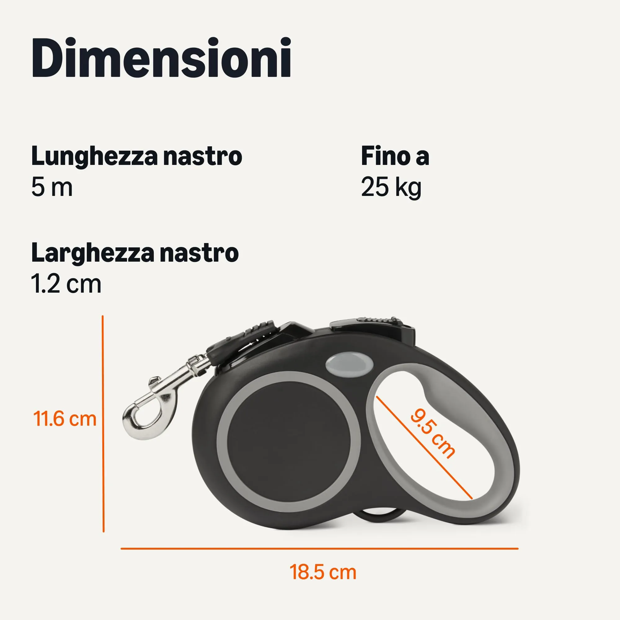 Amazon Basics Retractable Dog Leash M - immagine 5