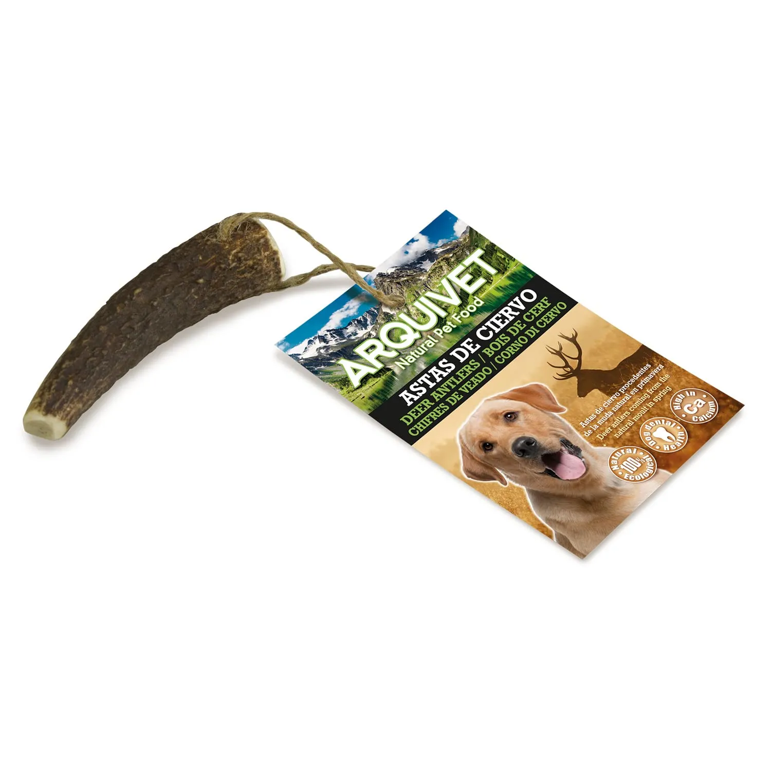 Arquivet Corno di Cervo - Corno da masticare eco-friendly per cani - Naturale autunnale - S - 15-39 g - immagine 1