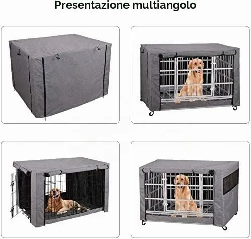 chengsan - Copertura per gabbia per cani, in poliestere, protezione resistente e antivento, per interni ed esterni - immagine 7