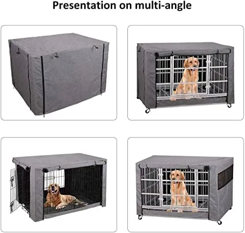 chengsan - Copertura per gabbia per cani, in poliestere, protezione resistente e antivento, per interni ed esterni - immagine 7