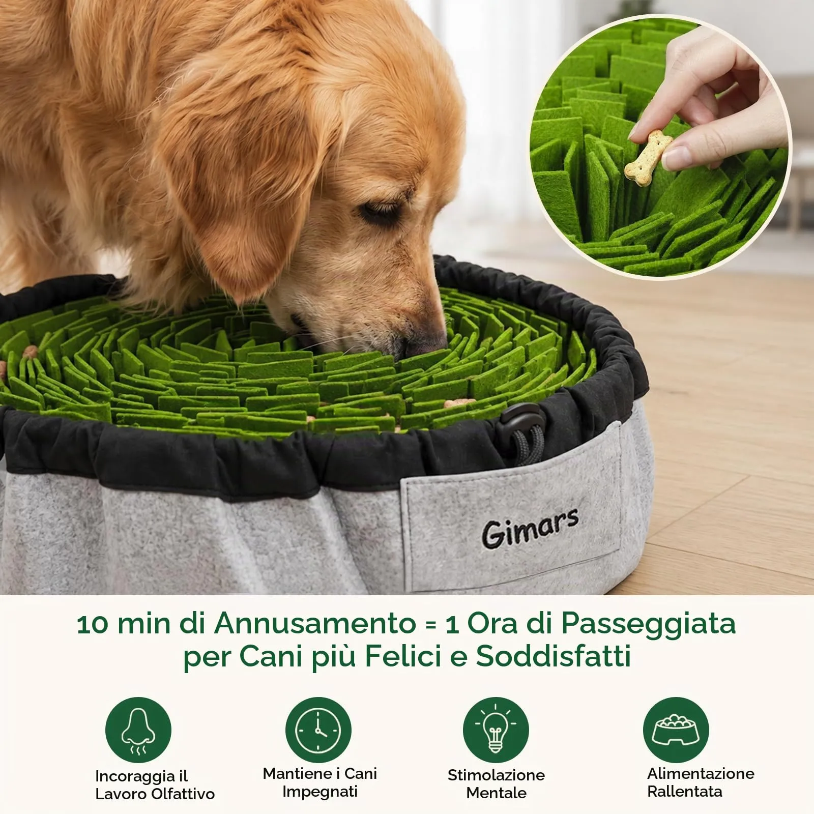 Gimars Tappeto Olfattivo Cane in Feltro Spesso, Regolabile e Antiscivolo - immagine 2