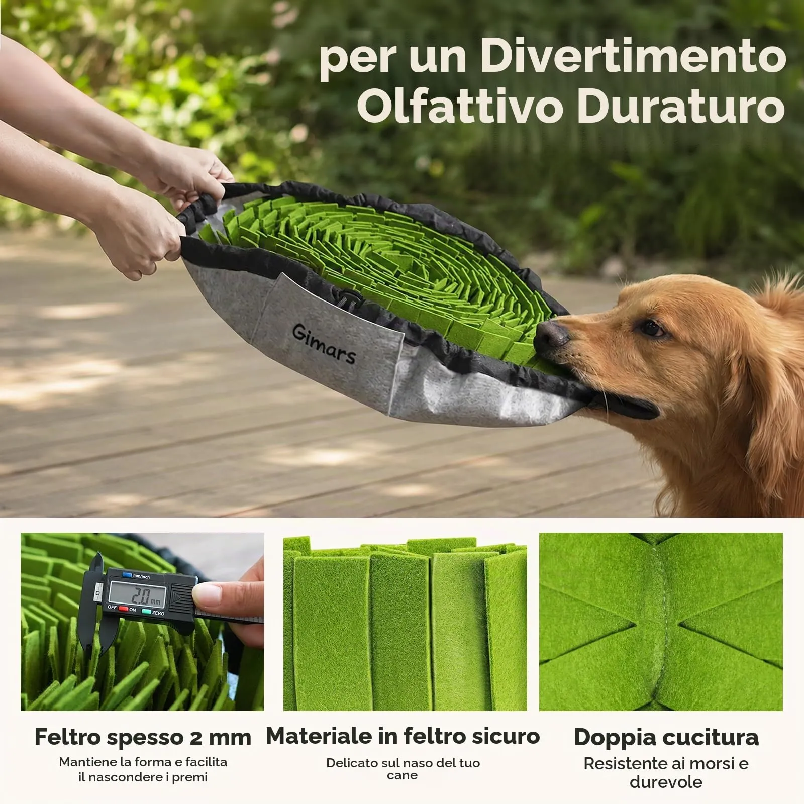 Gimars Tappeto Olfattivo Cane in Feltro Spesso, Regolabile e Antiscivolo - immagine 3