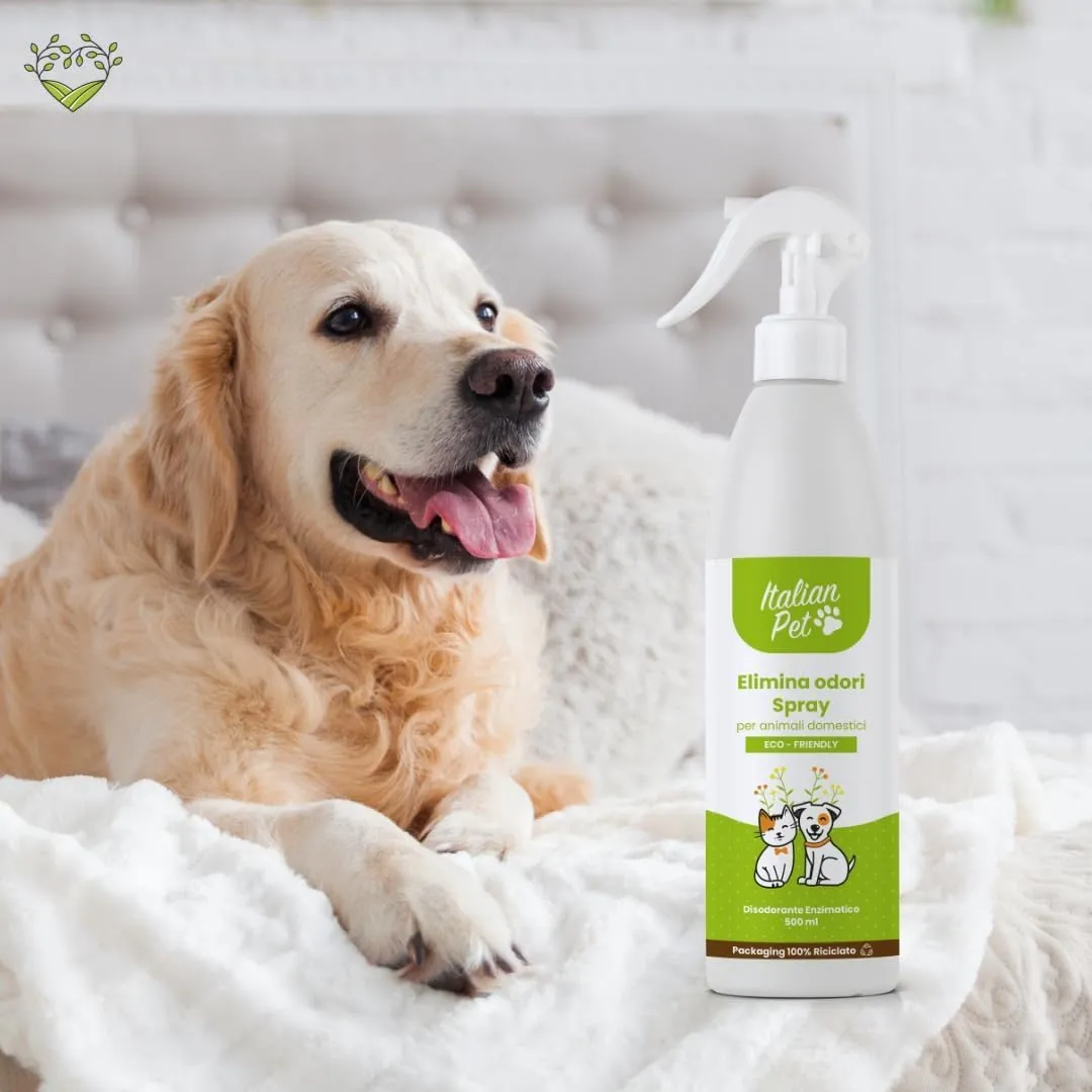 Italian Pet Elimina Odori Naturale Spray - Disodorante Enzimatico - Neutralizza Odori Tessuti, Cucce, Gabbie, Pavimenti, Divani, Tappeti - 500ml - Flacone plastica 100% riciclata - immagine 4
