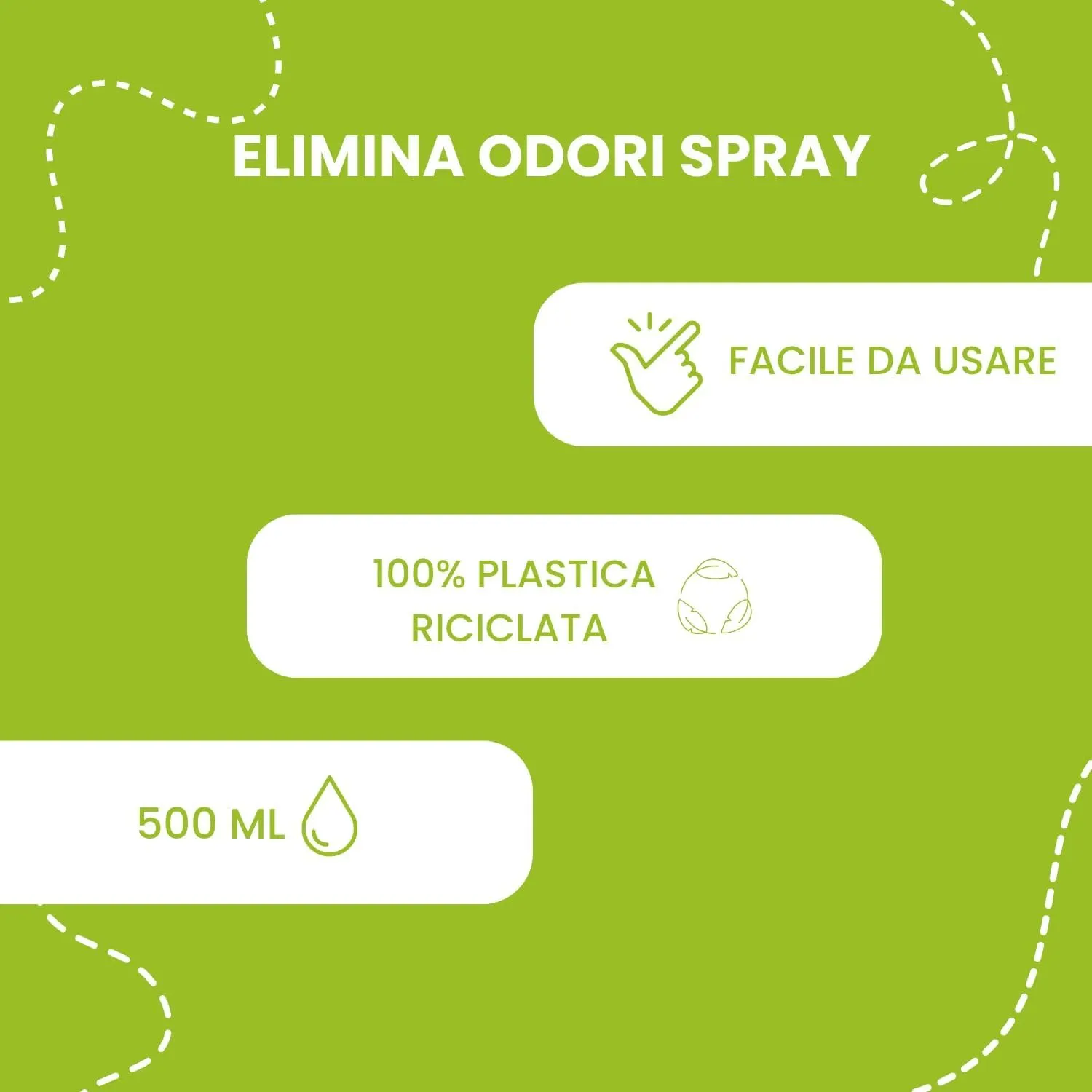 Italian Pet Elimina Odori Naturale Spray - Disodorante Enzimatico - Neutralizza Odori Tessuti, Cucce, Gabbie, Pavimenti, Divani, Tappeti - 500ml - Flacone plastica 100% riciclata - immagine 6