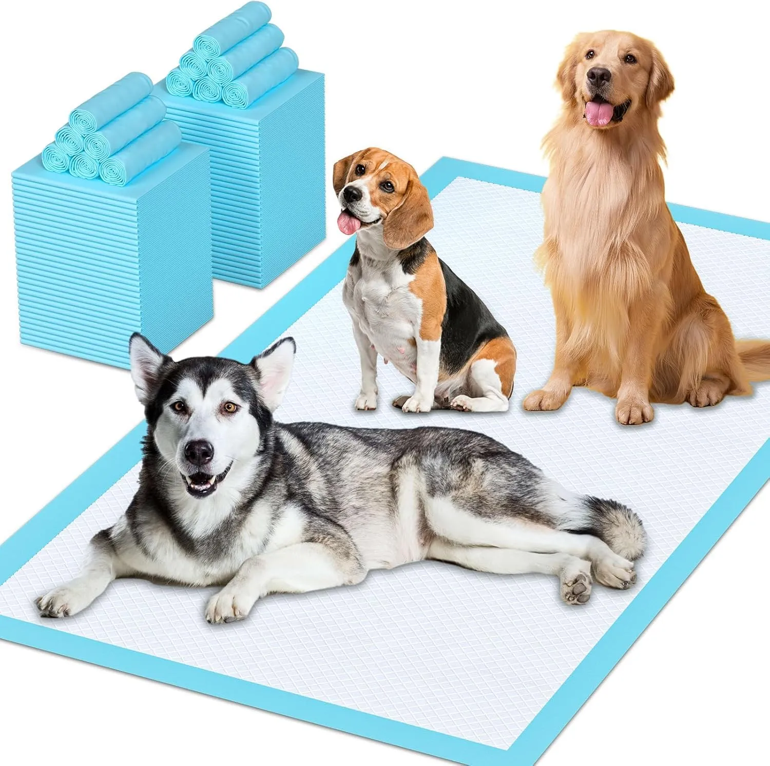 40 Pezzi Grande Tappetino Assorbente per Cani, 80x120cm Alese Usa e Getta, Alèse Pipi Tappetino Educativo per Cani di Taglia Grande, Tappetino Igienico per l'Apprendimento della Pulizia (40 Pezzi - immagine 1