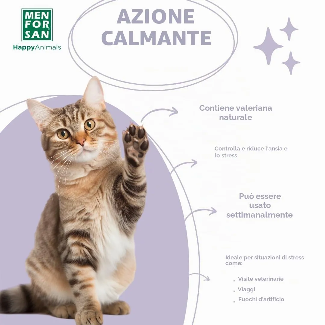 MENFORSAN Pipette calmanti per gatti, blister con 2 unità, Riduce lo Stress, Con Valeriana naturale - immagine 4