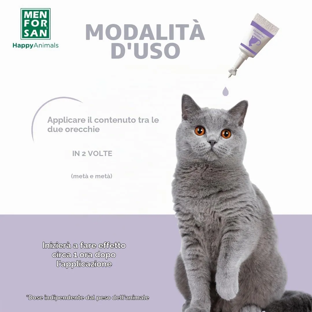 MENFORSAN Pipette calmanti per gatti, blister con 2 unità, Riduce lo Stress, Con Valeriana naturale - immagine 5