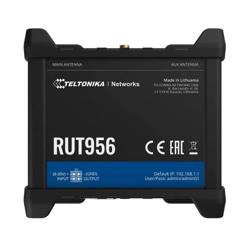 Router Teltonika RUT956 4G LTE Wi-Fi 4 150 Mb/s Dual SIM DIN - immagine 1