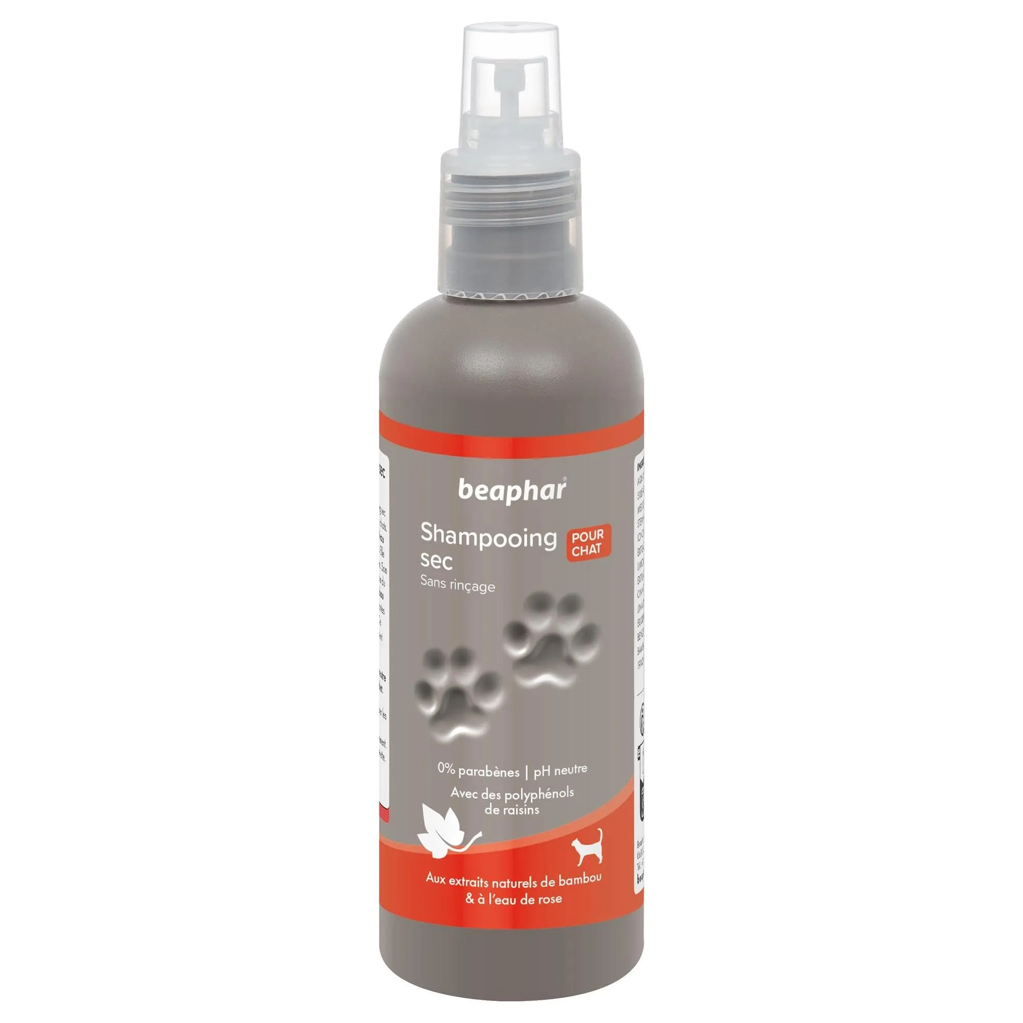 BEAPHAR Shampoo secco ultra morbido e profumato per gatti – con estratti naturali di bambù e acqua di rosa – rivitalizza e rinfresca il mantello – limita il sebo in eccesso – senza risciacquo – 200 ml - immagine 1