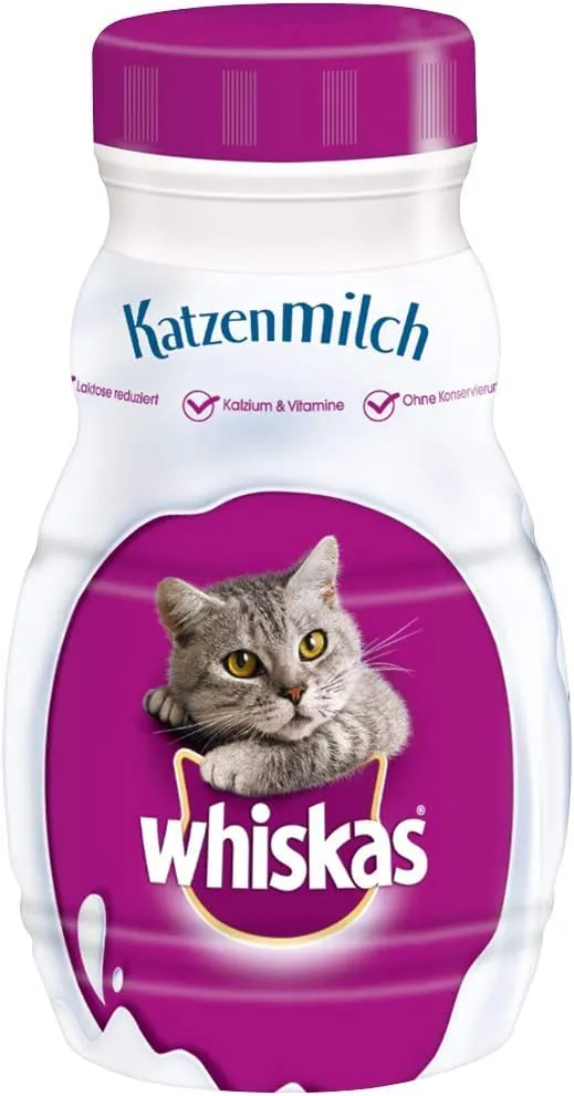 Whiskas Latte per Gatti a Partire da 6 Settimane, 15 Bottiglie, 15 x 200 ml, Delizioso Snack per Un Gatto Felice, Prodotto da lattosio e Facilmente digeribile, 3 l (Confezione da 1) - immagine 2