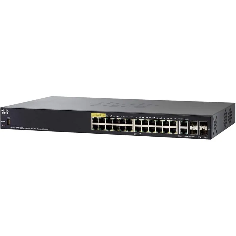 Switch Cisco SG350-28MP 28 porte Gigabit PoE + 2 SFP - immagine 1