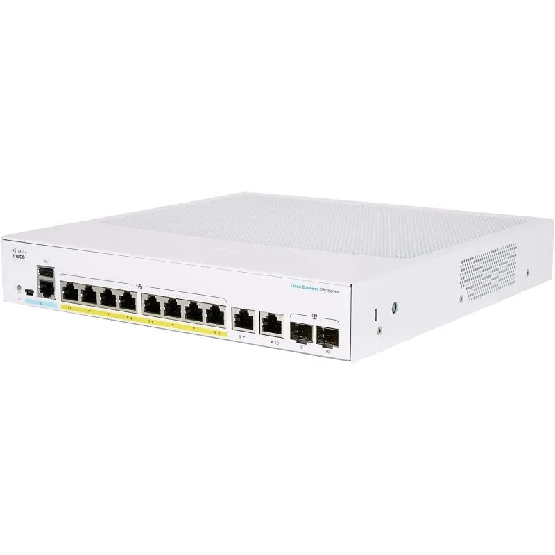 Switch Cisco CBS350-8FP-E-2G 8 porte Gigabit PoE + 2 SFP - immagine 1