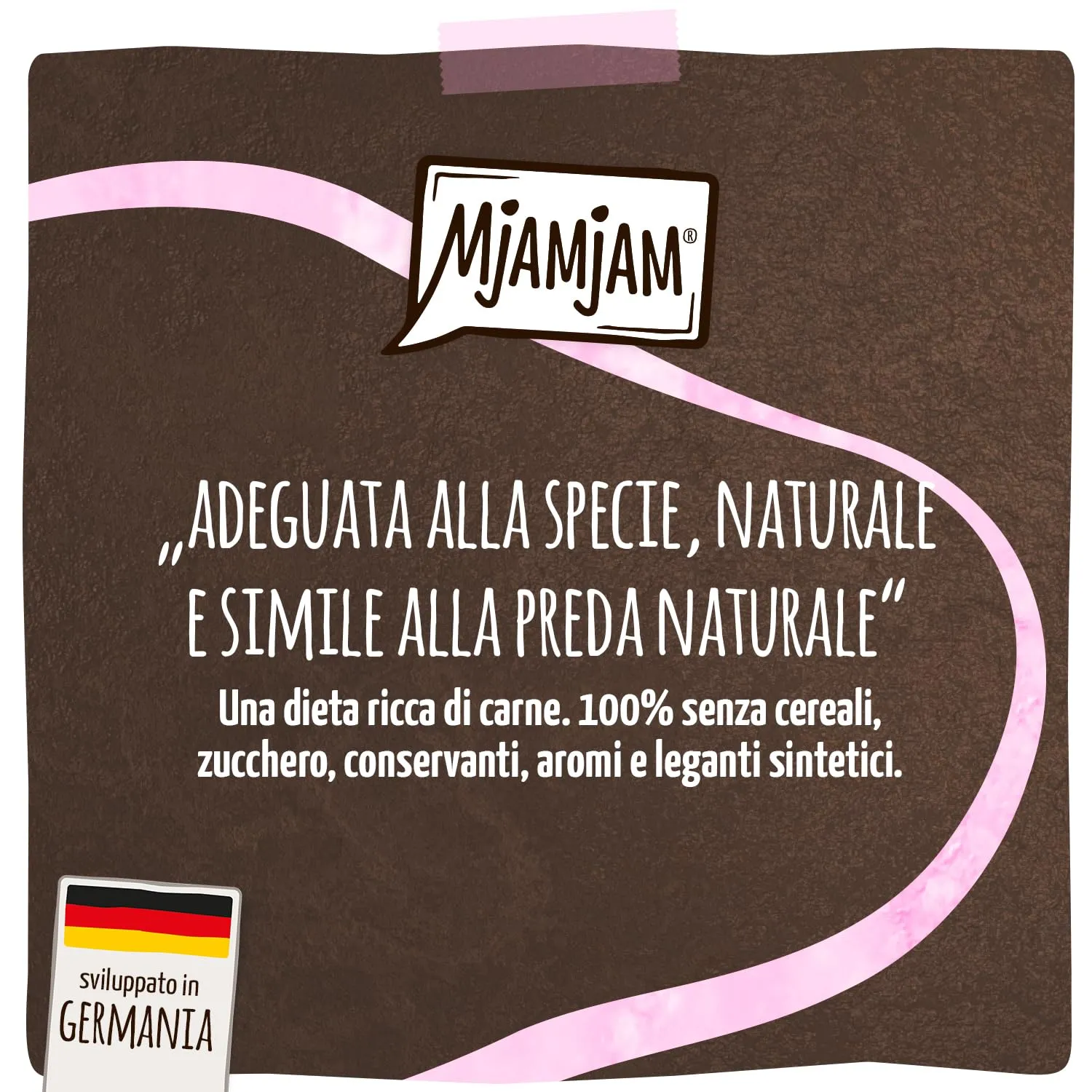 MjAMjAM - Cibo umido Premium per gatti - Panna Gatto - Pollo e salmone saporiti con raffinata guarnizione, 1 confezione (2x80g), senza cereali - immagine 2