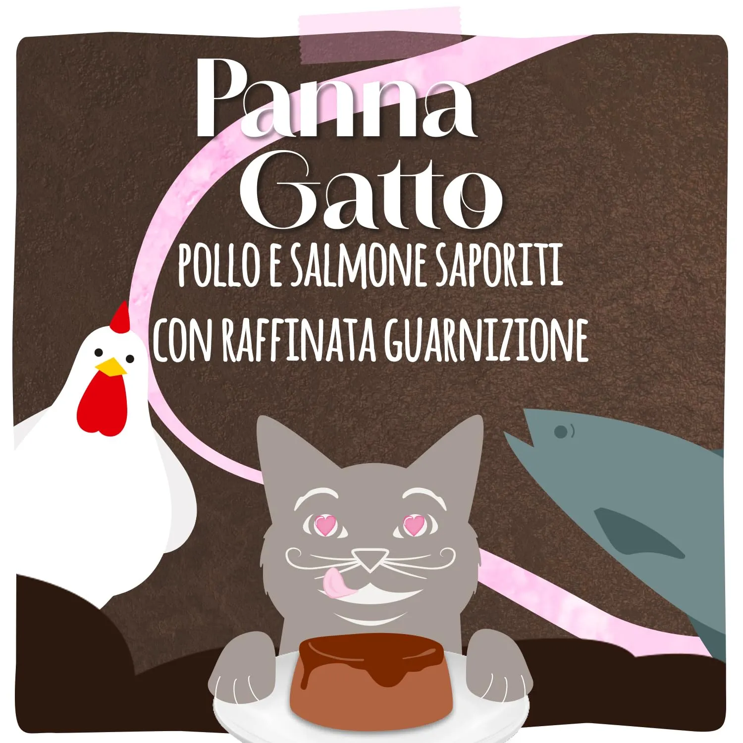 MjAMjAM - Cibo umido Premium per gatti - Panna Gatto - Pollo e salmone saporiti con raffinata guarnizione, 1 confezione (2x80g), senza cereali - immagine 5