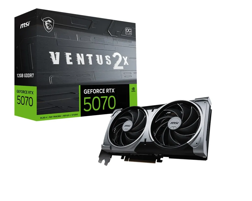 MSI GeForce RTX 5070 12G VENTUS 2X OC NVIDIA 12 GB GDDR7 - immagine 1