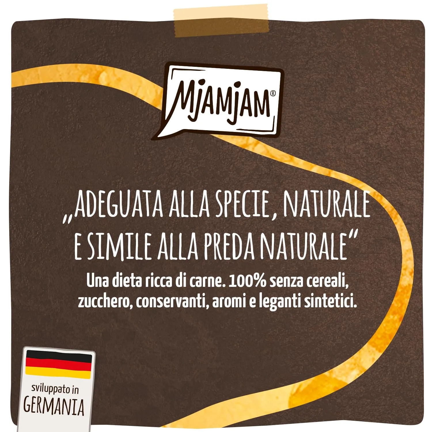 MjAMjAM - Cibo umido Premium per gatti - Panna Gatto - Tenero pollo con raffinata guarnizione, 1 confezione (2x80g), senza cereali - immagine 2