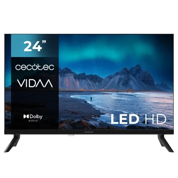 Smart TV LED Cecotec serie A5 ALH50024 da 24 con risoluzione HD - Sistema audio Dolby - Sistema operativo VIDAA - Wi-Fi integrato - 3 HDMI - 2 USB - Sintonizzatore DVB - Nero - immagine 1