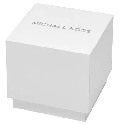 Michael Kors Orologio Harlowe da donna, movimento al quarzo a tre lancette con cinturino in acciaio o in pelle, 38 mm, Tonalità oro rosa e glitter - immagine 3