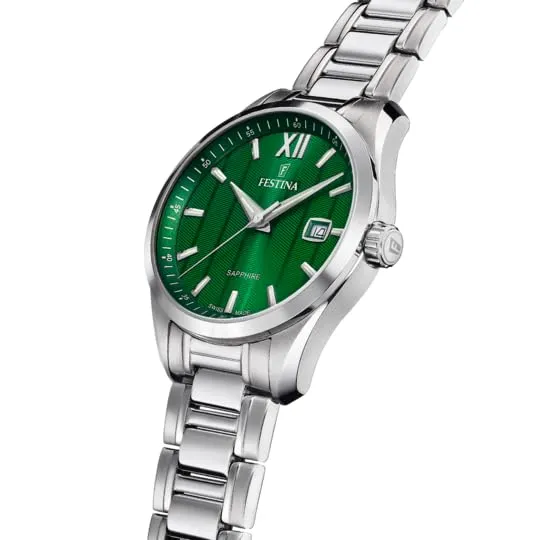 Festina Swiss Made Orologio Uomo in Acciaio Inox. 316l Argentato - immagine 2