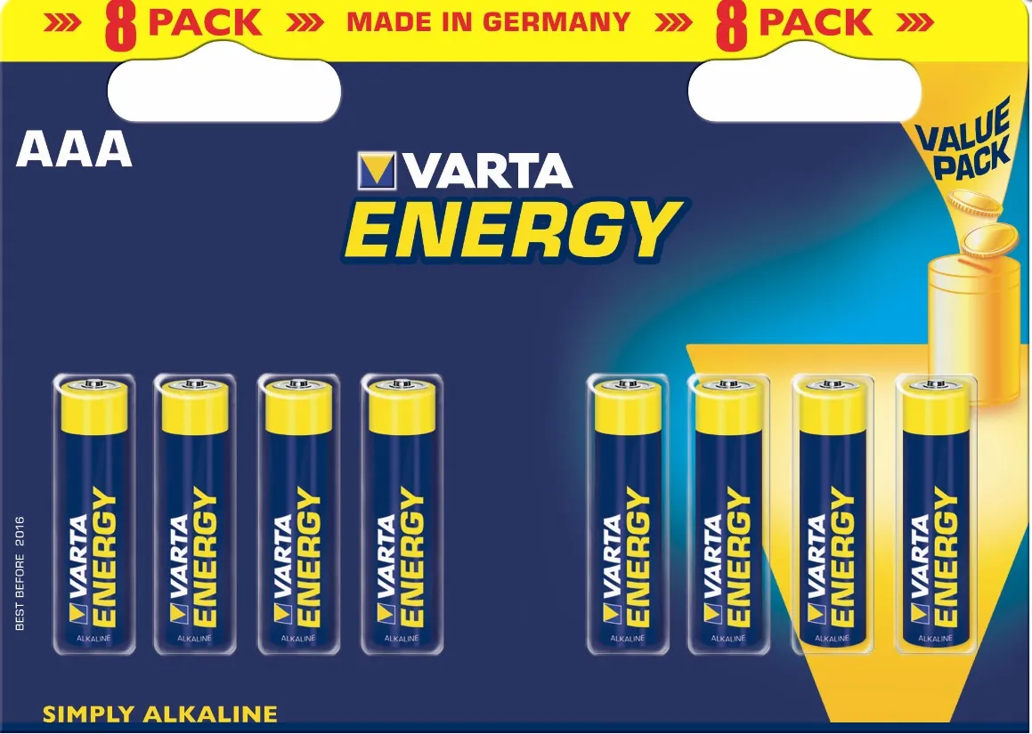 Batteria Ministilo Aaa Lr03 Energy Megapack 8Pz 15V Varta - immagine 1