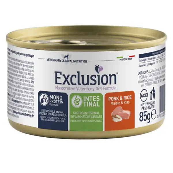 Exclusion Diet Cat Intestinal Maiale e Riso 85 gr - immagine 1