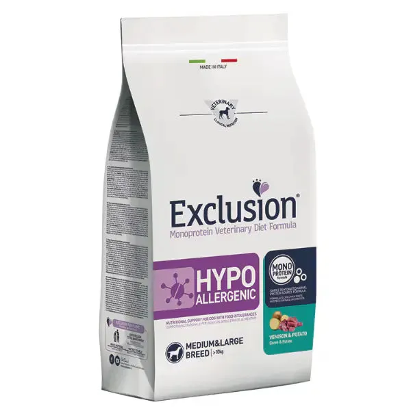 Exclusion Diet Hypoallergenic Medium/Large Breed Cervo e Patate 12 kg - Crocchette monoproteiche cane - immagine 1