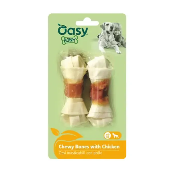 Oasy Bony Osso masticabile per cani adulti con Pollo Medium 56 gr - immagine 1
