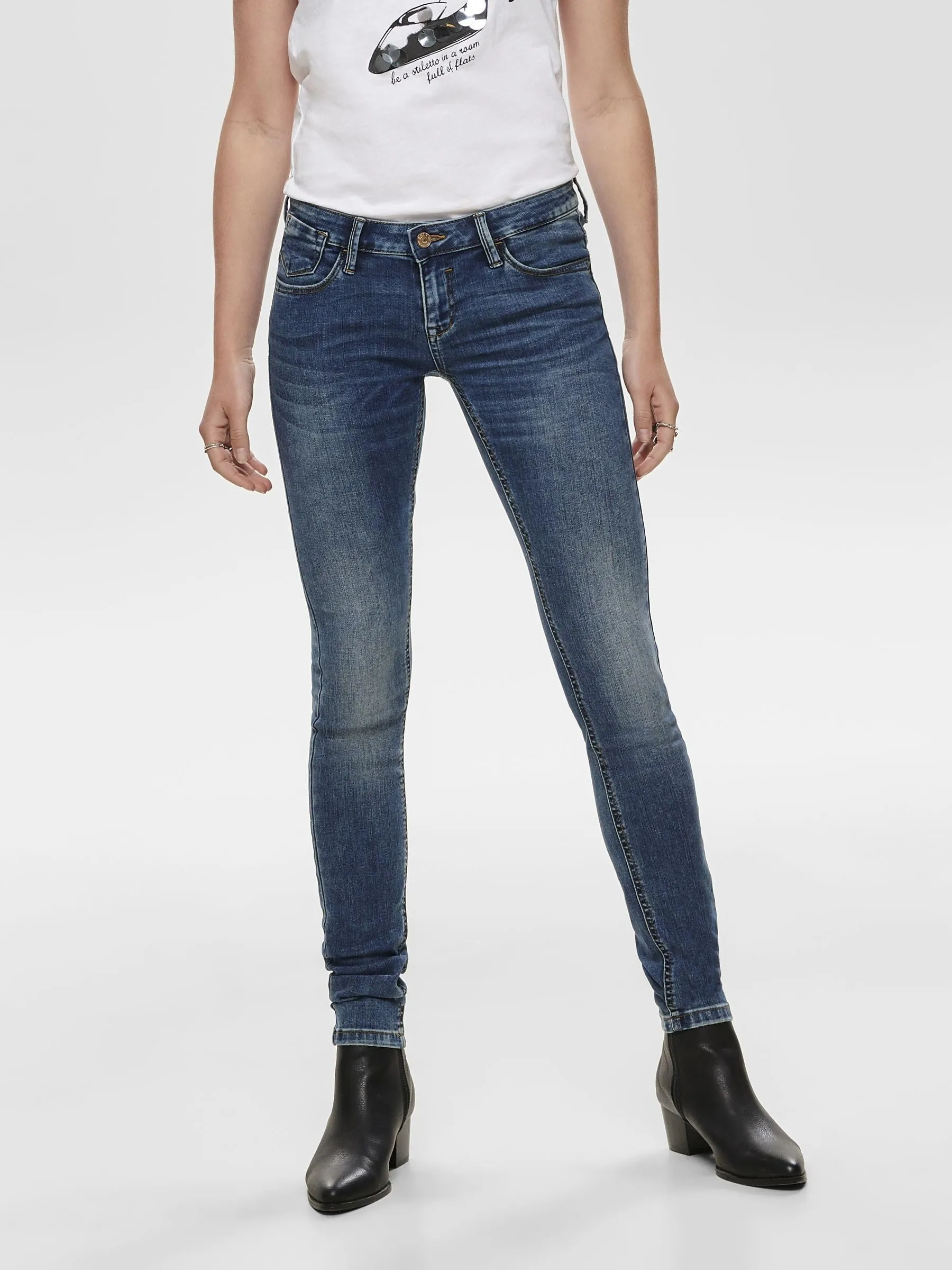 ONLY Coral Superlow Sk Jeans BB Noos Jeans Skinny Donna, Blu (Dark Blue Denim/Dark Blue Denim), 36W/L32 - immagine 2