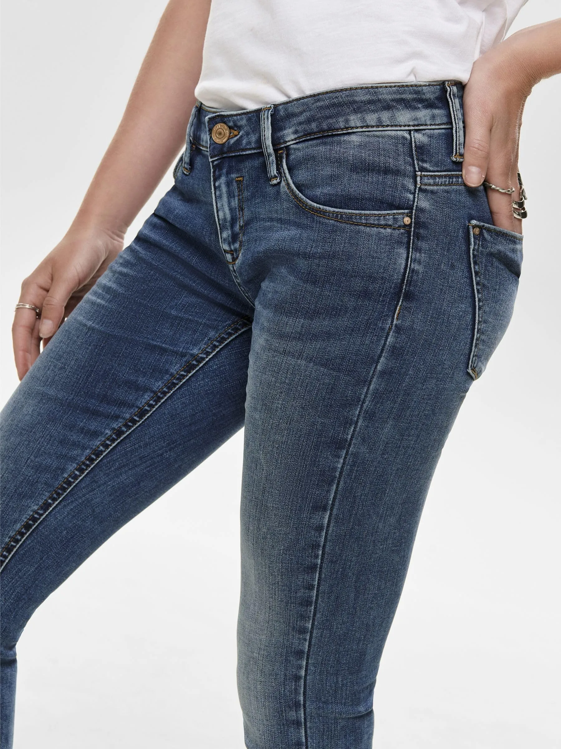 ONLY Coral Superlow Sk Jeans BB Noos Jeans Skinny Donna, Blu (Dark Blue Denim/Dark Blue Denim), 38W/L34 - immagine 6