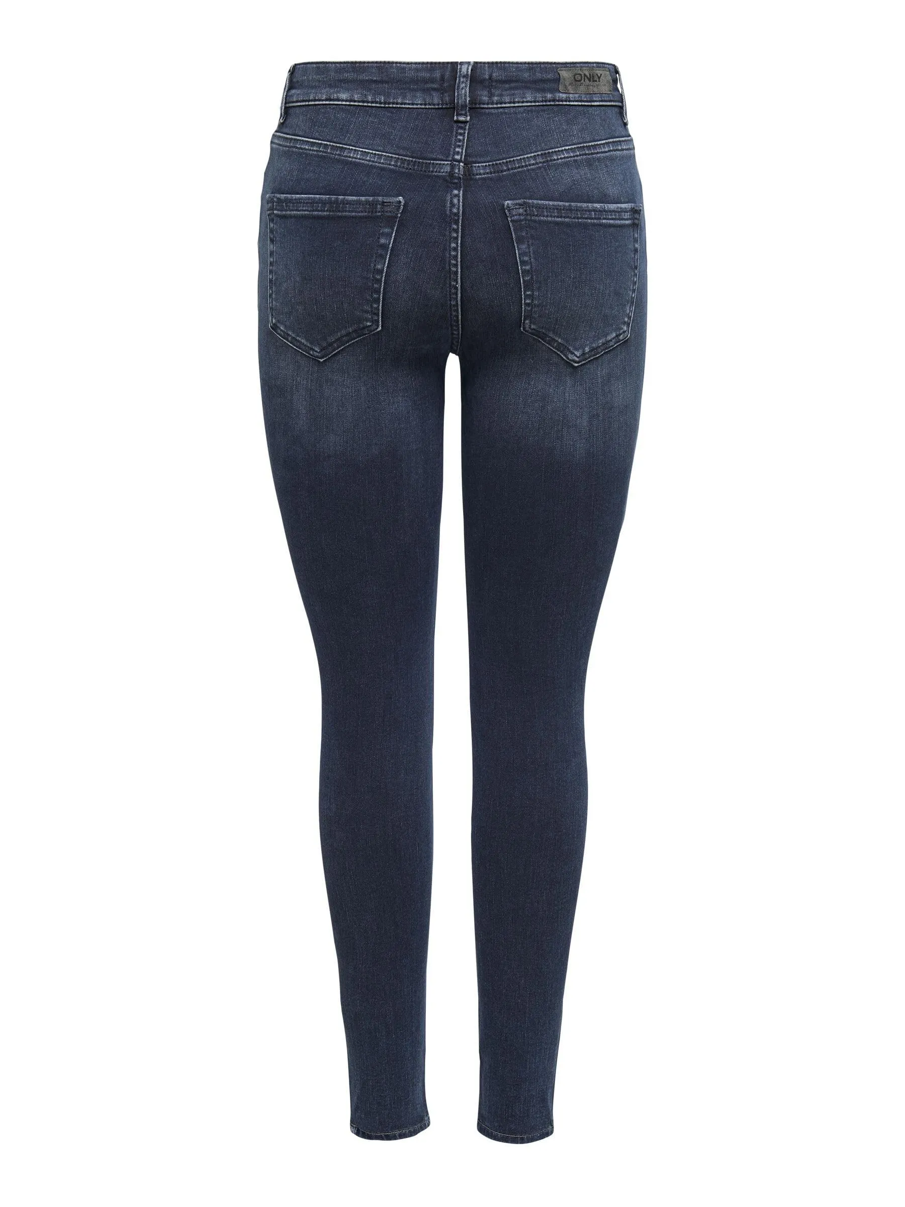 ONLY ONLBLUSH Vita Media Skinny Fit Lunghezza alla Caviglia Jeans Nera M/32 - immagine 4
