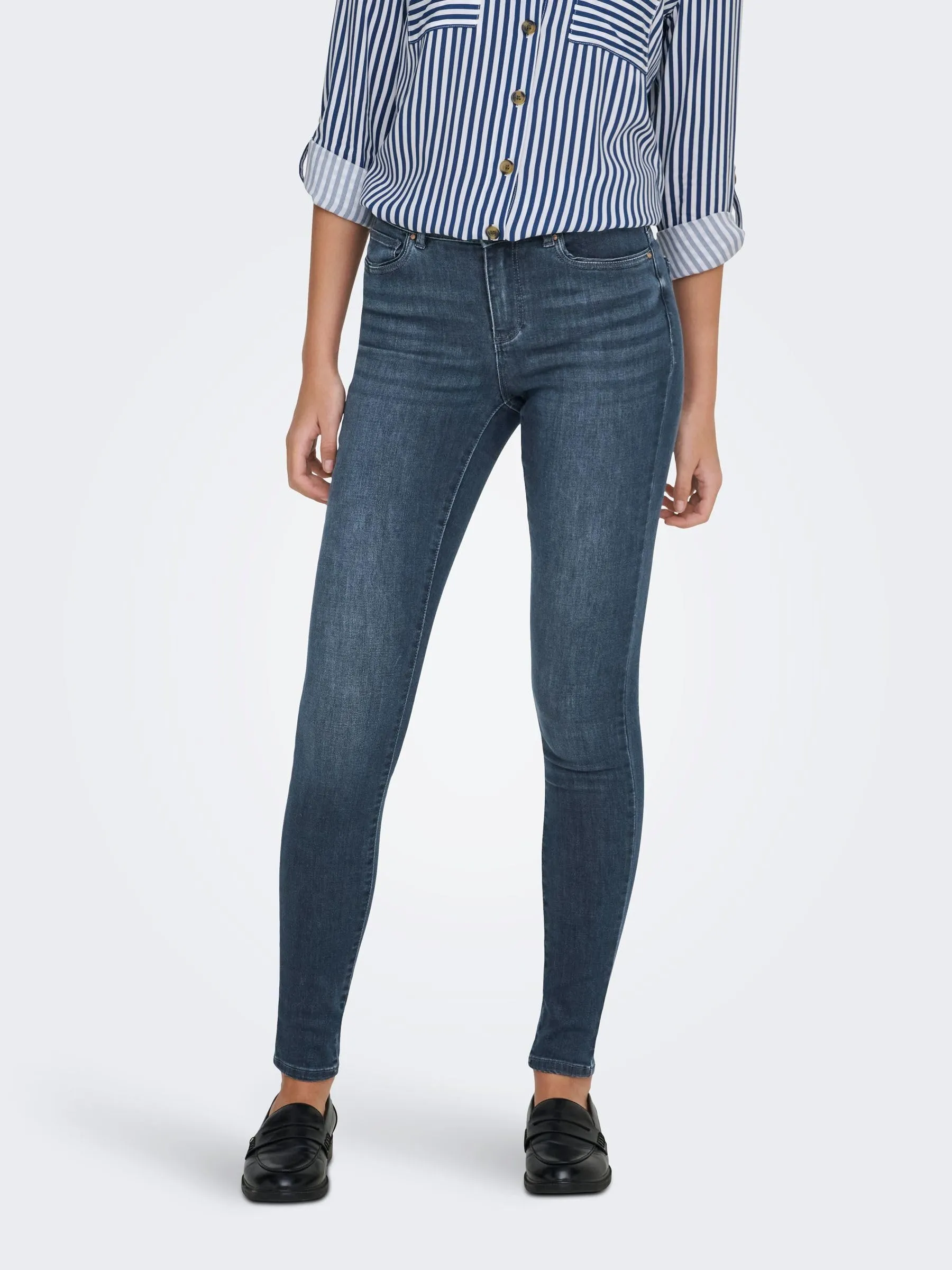 ONLY Onlwauw Life Mid SK DNM Bj777 Noos, Jeans Donna, Blue Black Denim/Detail:bj777, XL / 34L - immagine 2
