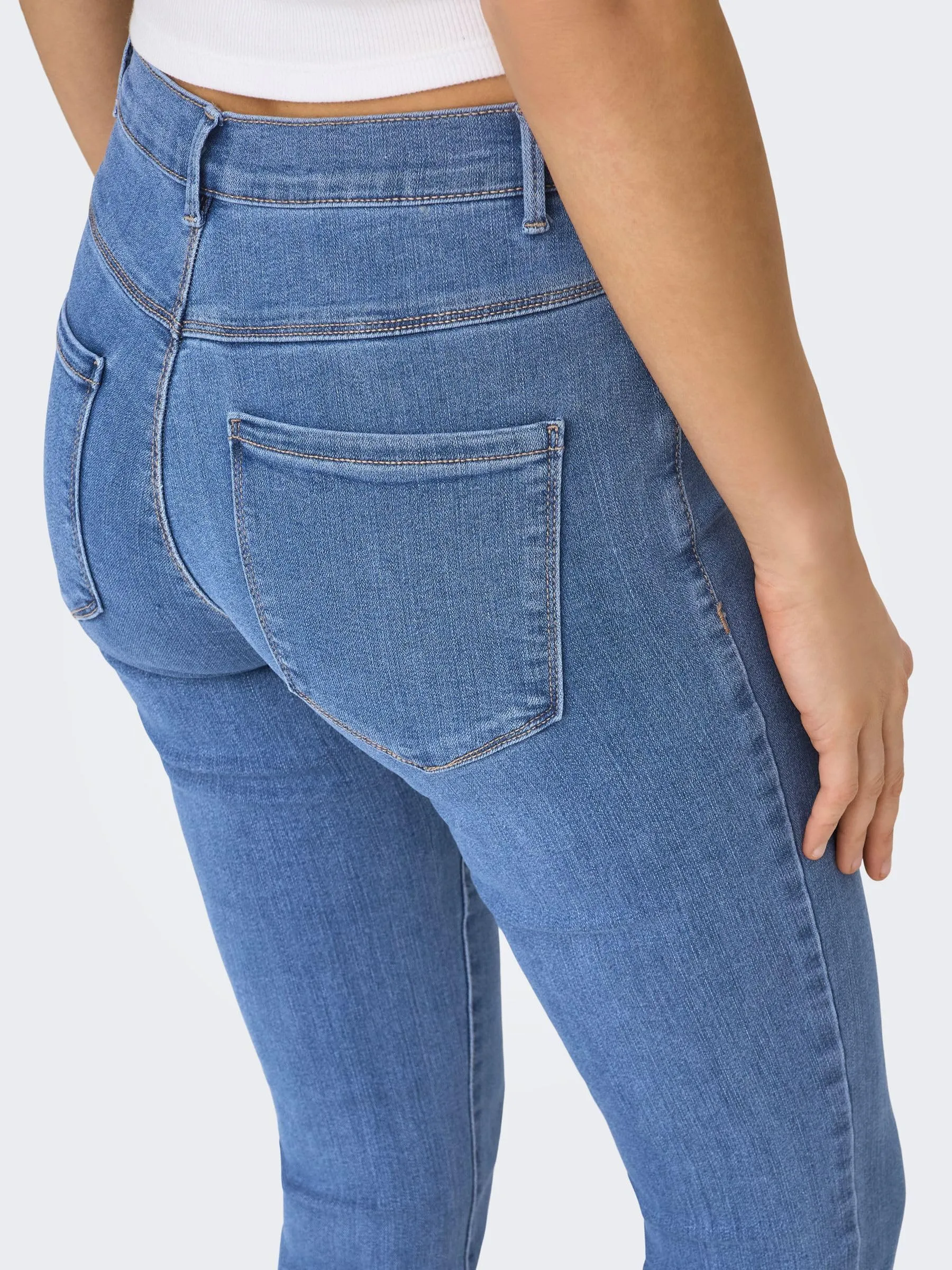 Only Damen Onlrain Reg Skinny Dnm Noos Medium Blue Denim S/32L - immagine 7