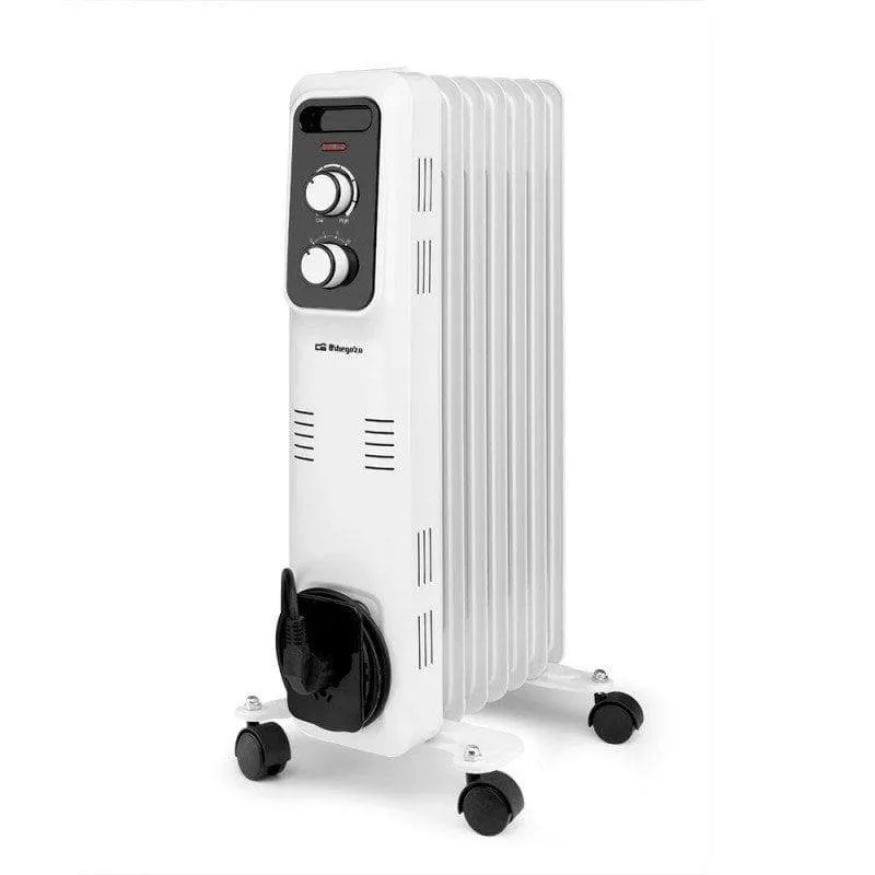 Radiatore a Olio Orbegozo RL 1500 1500W 7 Elementi Nero Bianco - immagine 1