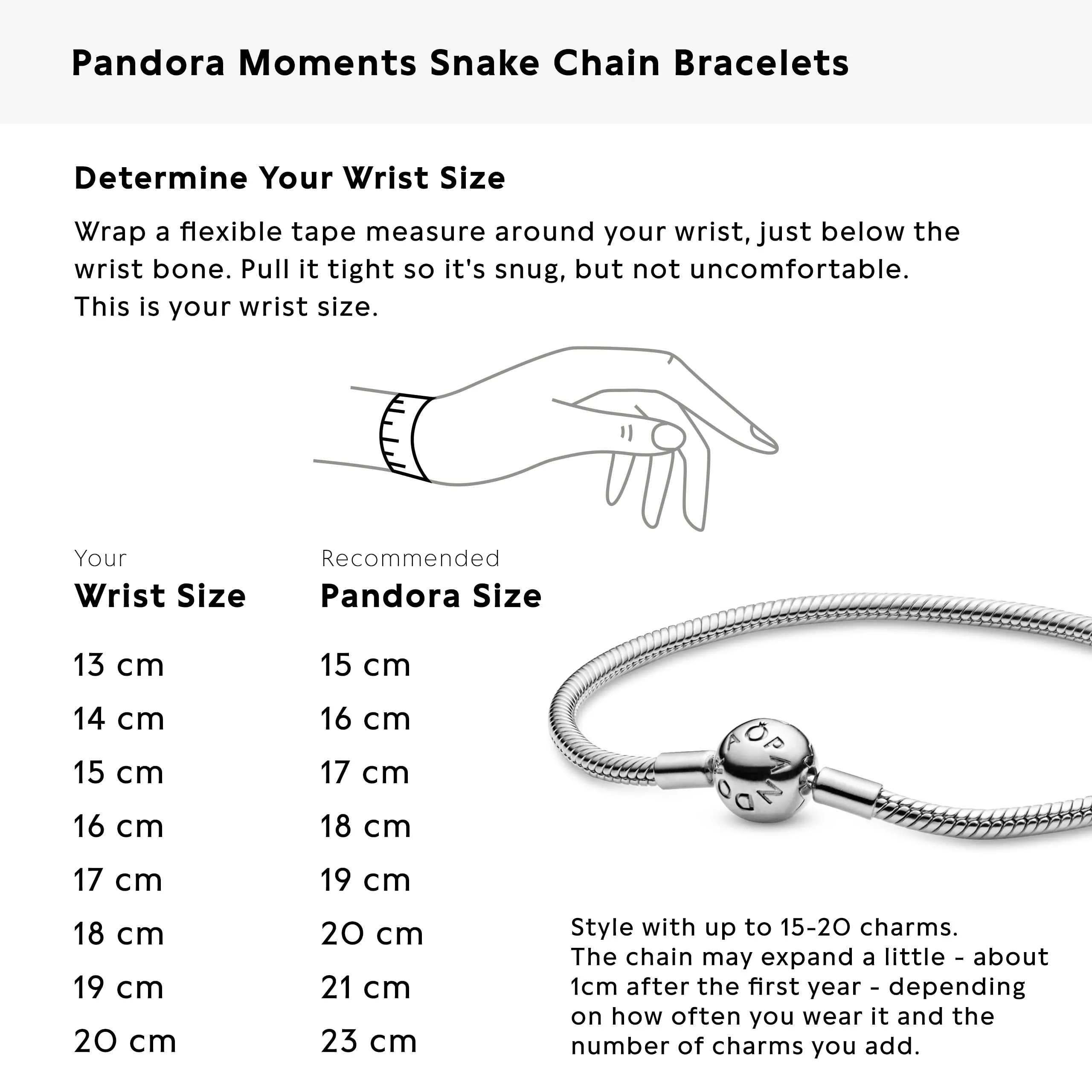 PANDORA Icons Bracciale in maglia snake in argento con chiusura rotonda, 18 - immagine 4