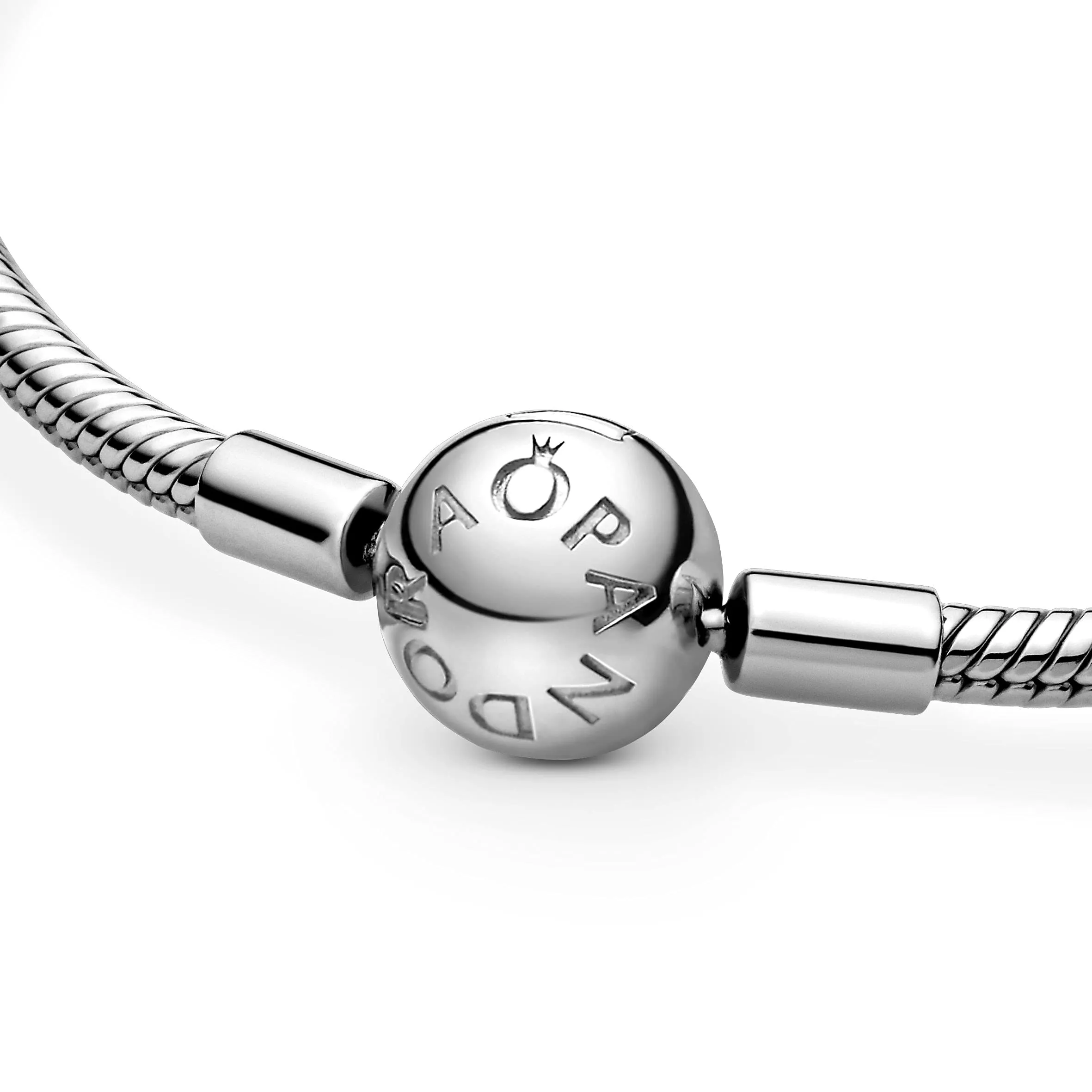 PANDORA Icons Bracciale in maglia snake in argento con chiusura rotonda, 19 - immagine 3