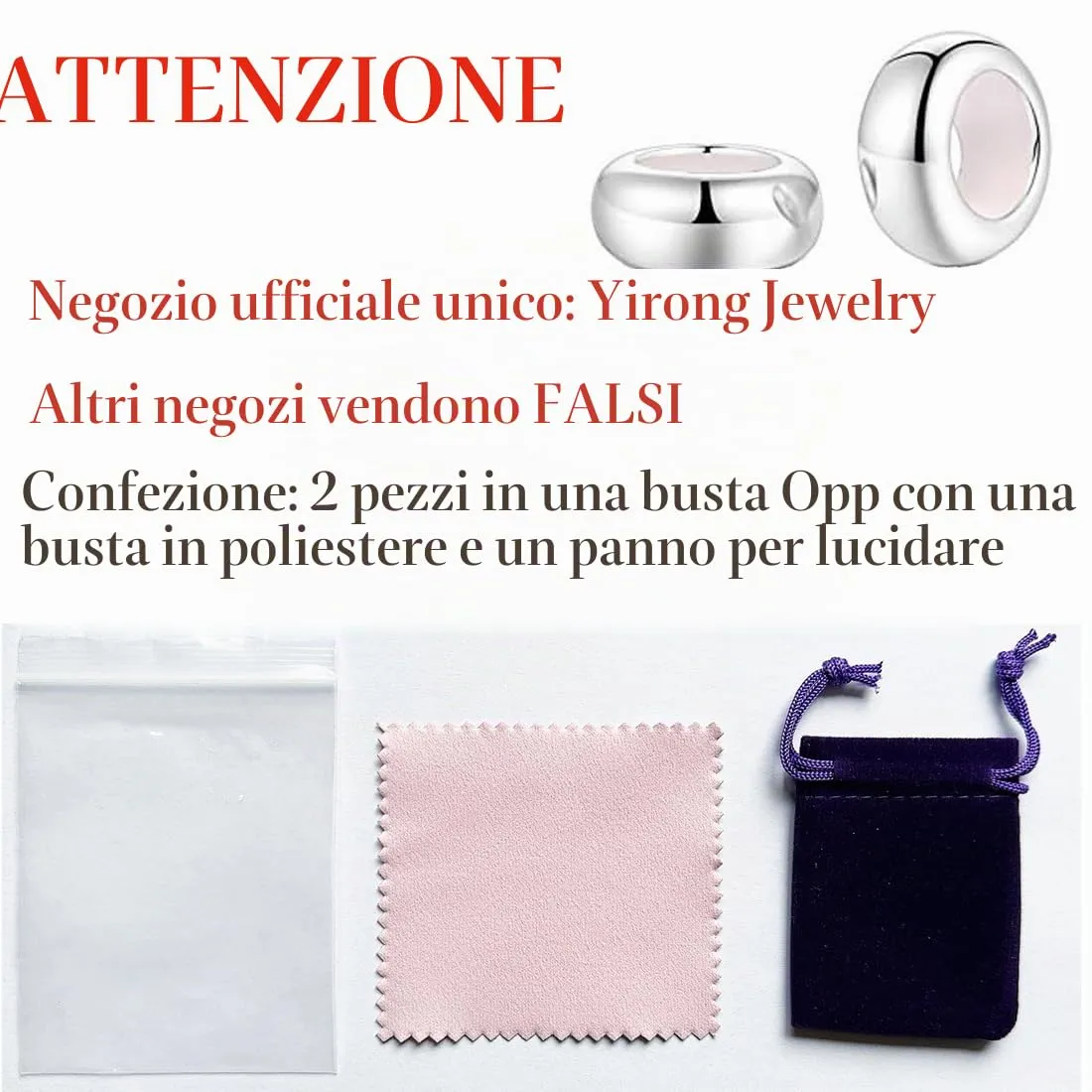 Charm in argento Sterling, Distanziatore per braccialetti Pandora Silver - immagine 2