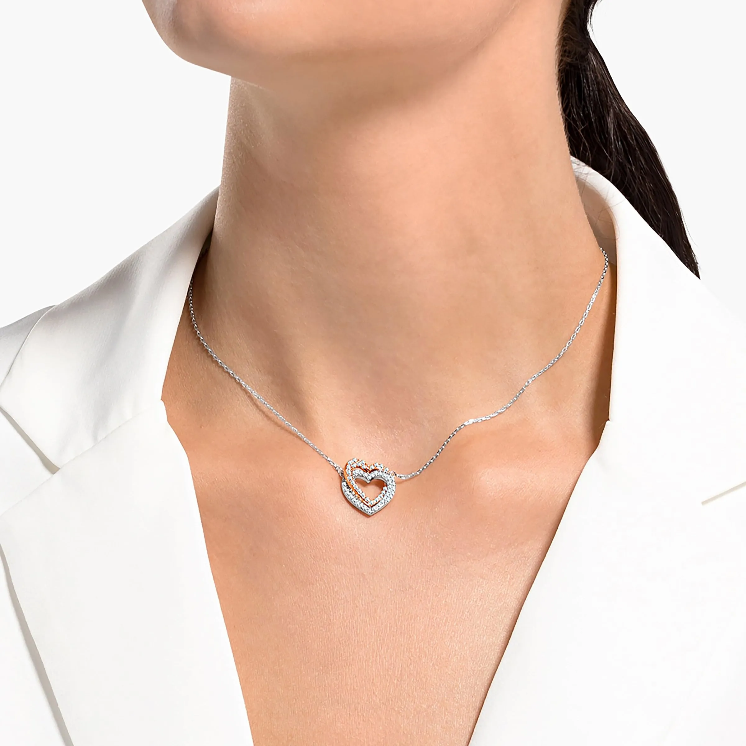 Swarovski Collana Swarovski Infinity, Cuore, Bianca, Mix di finiture - immagine 6