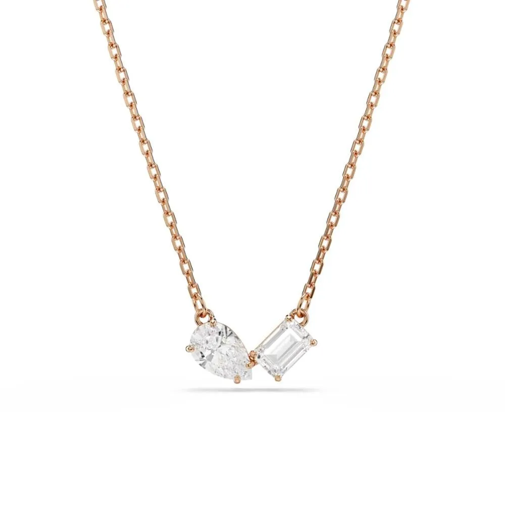 Swarovski Set Mesmera, Taglio Pera, Ottagonale, Bianco, Placcato Oro Rosa - immagine 5