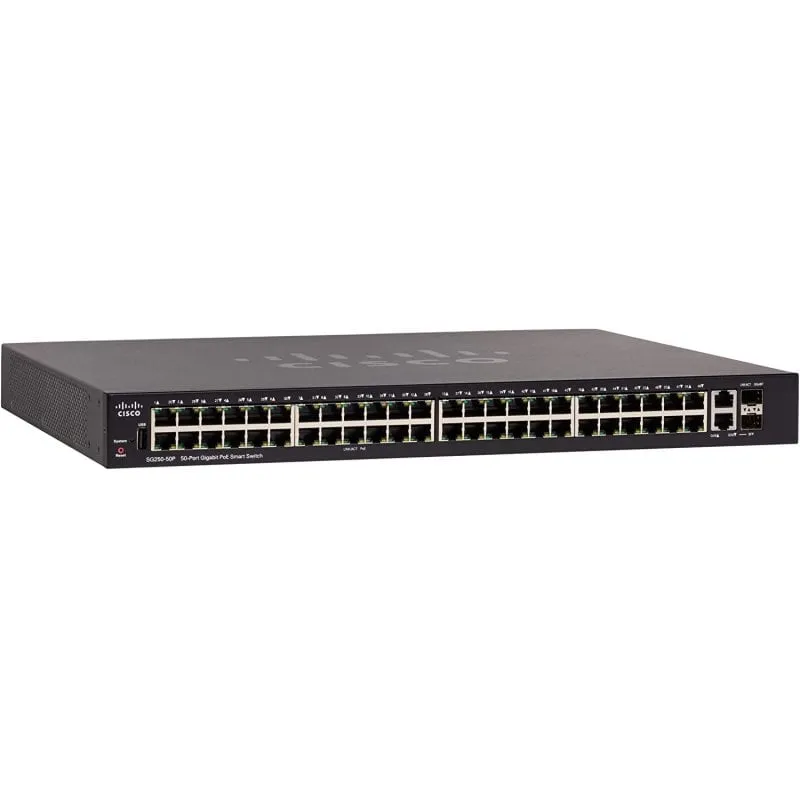 Switch Cisco SG250-50 50 Porte Gigabit Smart Gestito Grigio - immagine 1