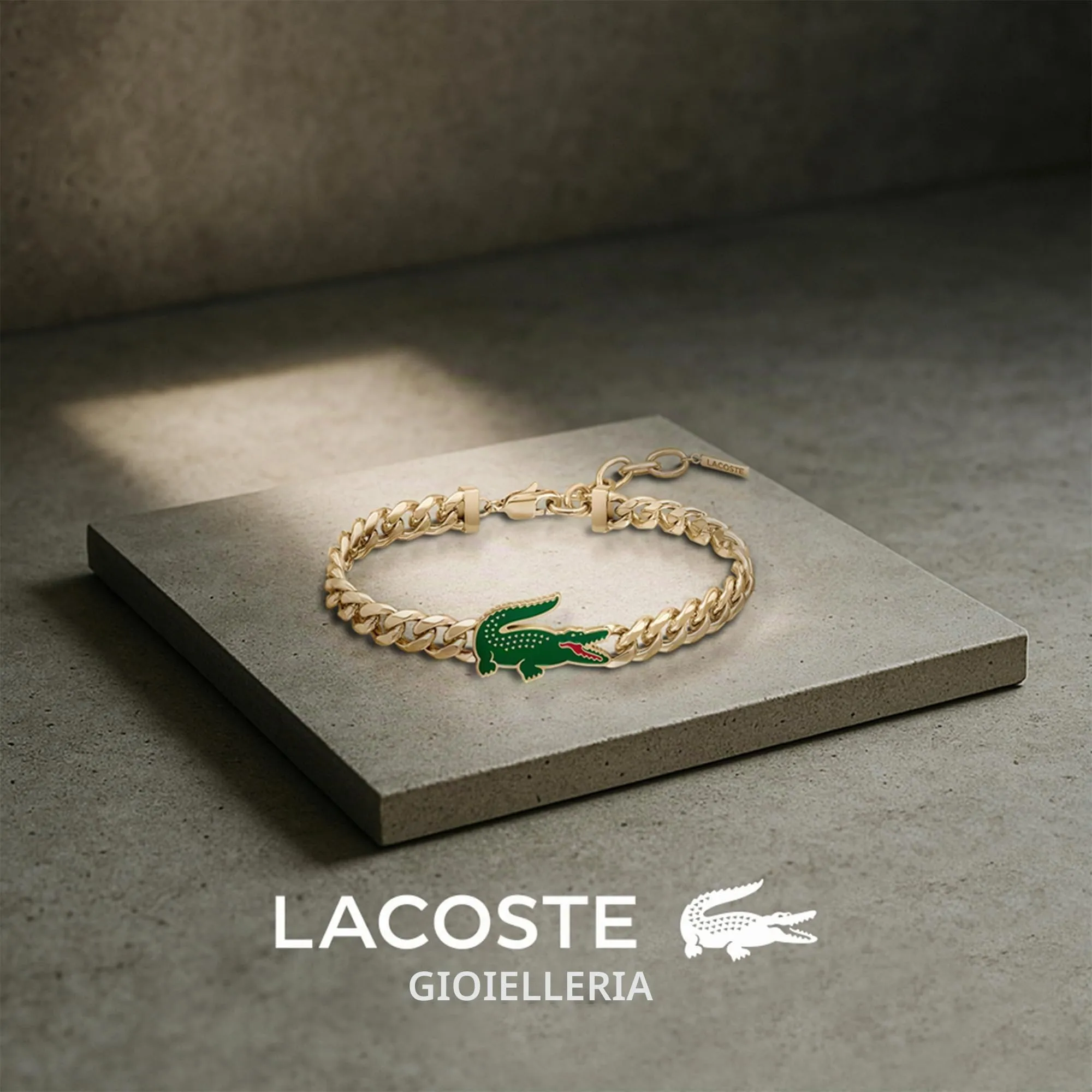 Lacoste Braccialetto a catena da uomo Collezione ARTHOR in Acciaio Inossidabile, Oro Gold - immagine 5