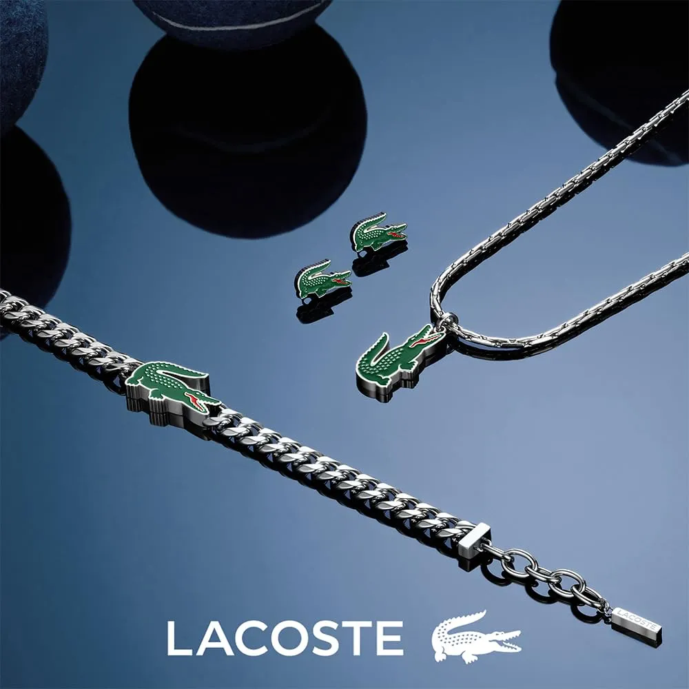 Lacoste Braccialetto a catena da uomo Collezione ARTHOR in Acciaio Inossidabile, Argento Silver - immagine 6