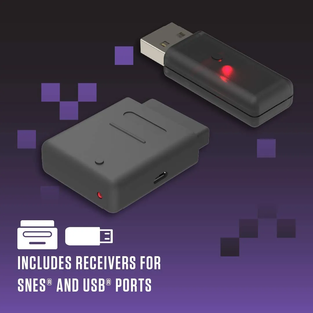 Retro-Bit Legacy16 2.4 Ghz Wireless Controller for Snes, Switch, Pc, Mac, Raspberry Pi and Steam - Grey - Nintendo Switch - immagine 4