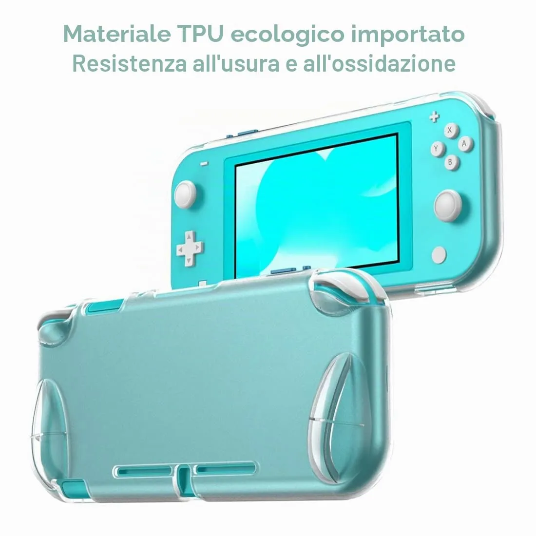 CUZKC Custodia per Nintendo Switch Lite,custodia morbida in TPU, custodia protettiva antiurto resistente ai graffi per Nintendo Switch Lite - trasparente. - immagine 2